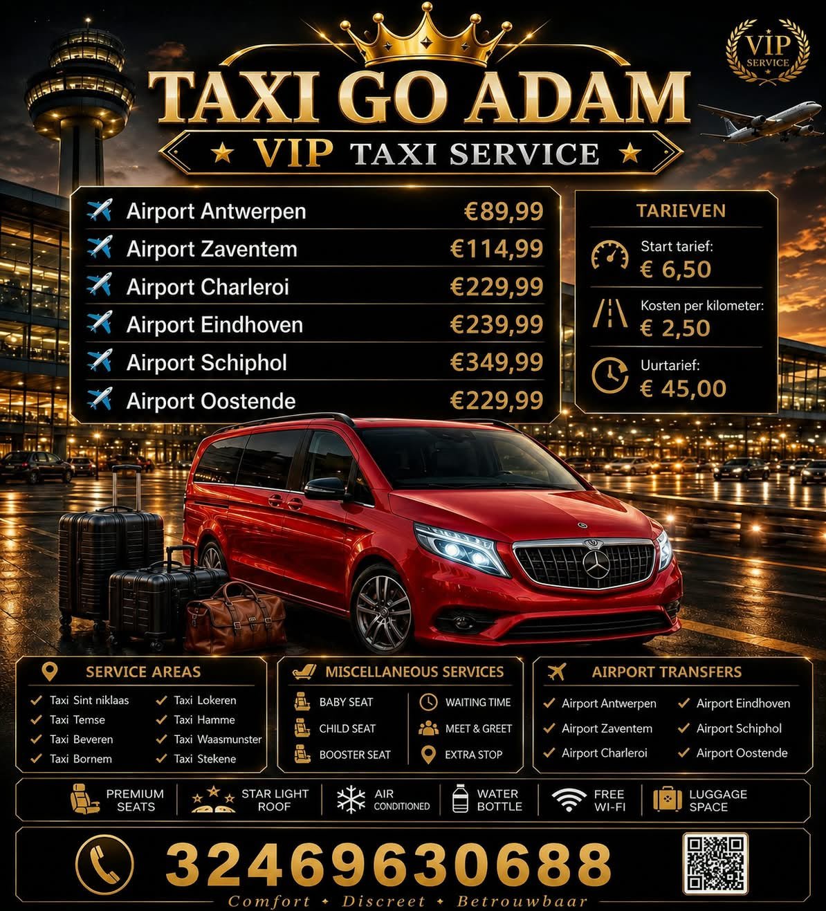 Taxi prijzen Sint-Niklaas banner